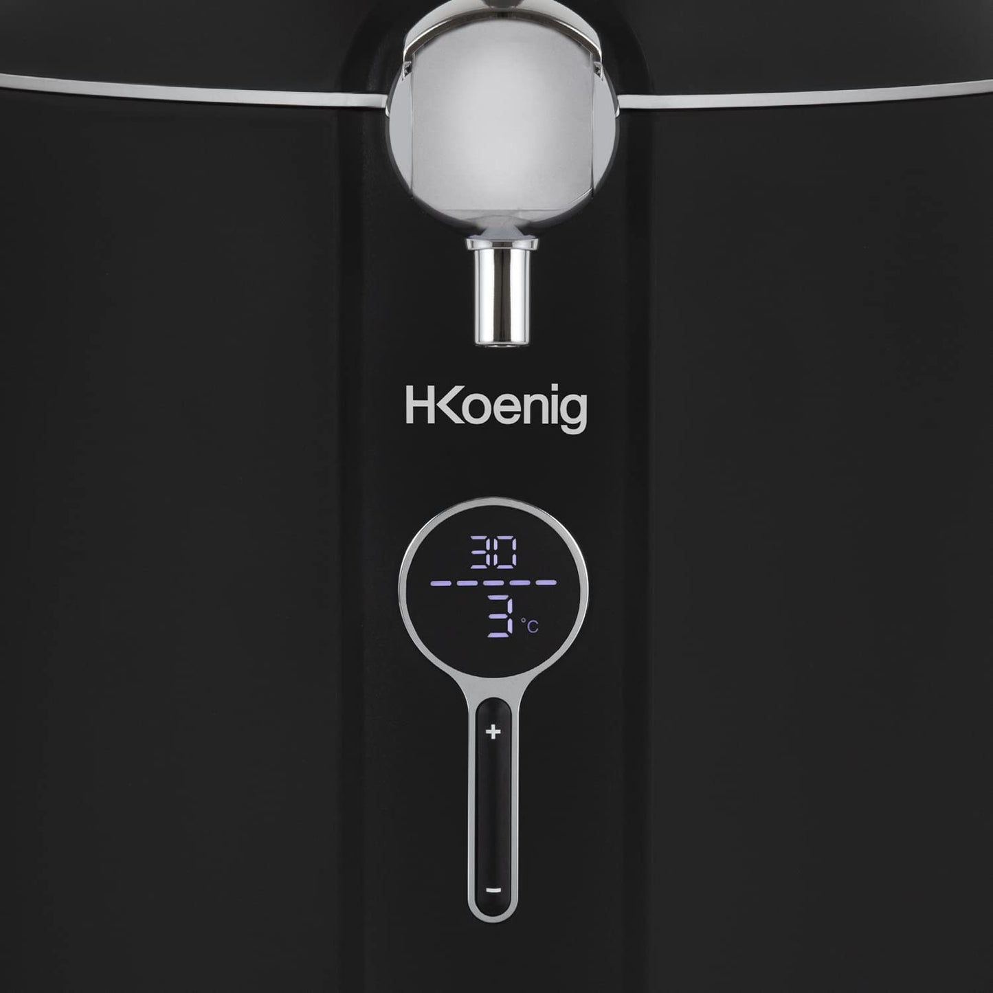 H.Koenig Bierzapfanlage BW1688 – Für 6L & 5L Fässer, integrierte Kühlung, einstellbare Temperatur 3–12 °C, Schwarz
