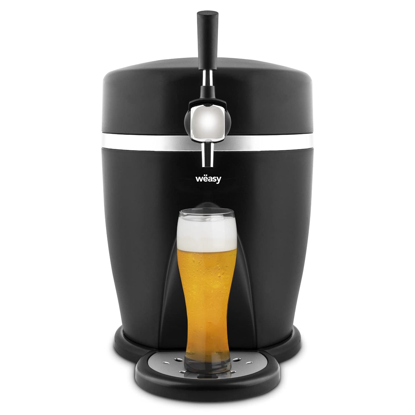 Wëasy Bierzapfanlage PINT568 – Für 5L-Fässer, integriertes Kühlsystem (3–6 °C), 60W, Bier frisch bis 30 Tage, Schwarz