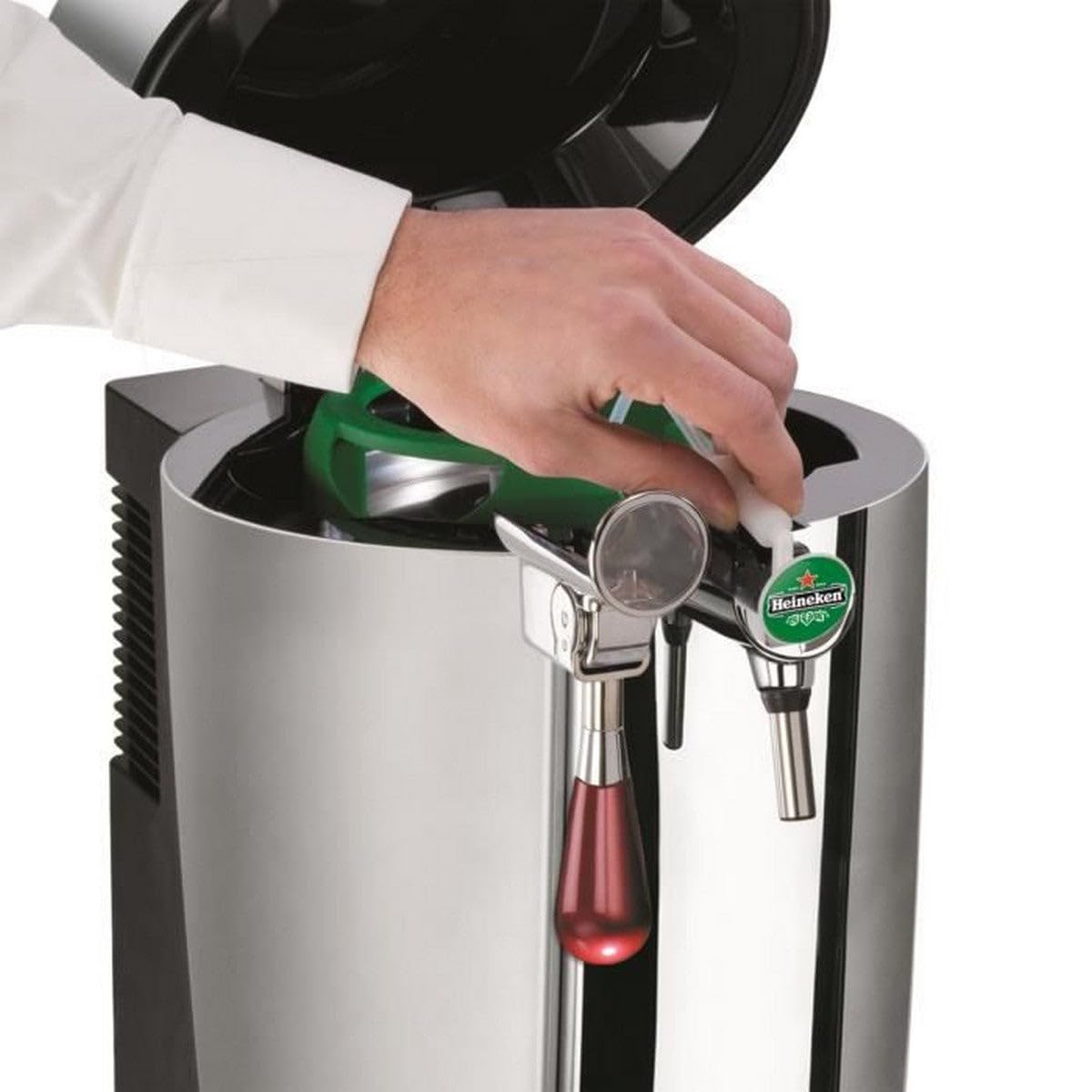 Krups VB700E00 Beertender Loft Edition Bierzapfgerät, Silber/Chrom