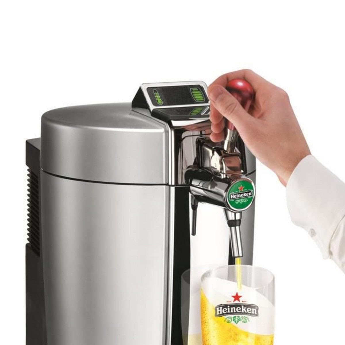 Krups VB700E00 Beertender Loft Edition Bierzapfgerät, Silber/Chrom