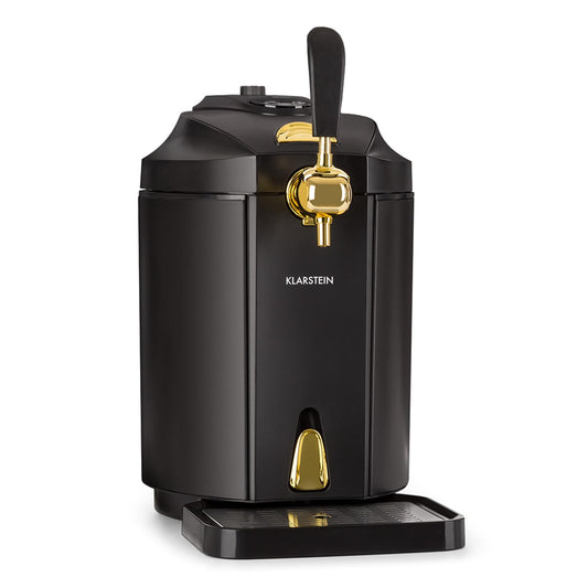 "Klarstein Skal Bierzapfanlage mit integriertem Kühler, 2–12 °C, 5L, thermoelektrisch, leise (38 dB), schwarz, universal"
