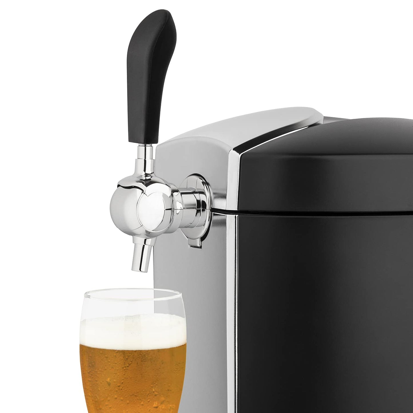 H.Koenig Bierzapfanlage BW1778 – Für 5L Universal-Druckfässer, integrierte Kühlung 4 °C, Edelstahl, professionell & universell