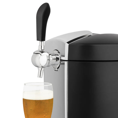 H.Koenig Bierzapfanlage BW1778 – Für 5L Universal-Druckfässer, integrierte Kühlung 4 °C, Edelstahl, professionell & universell