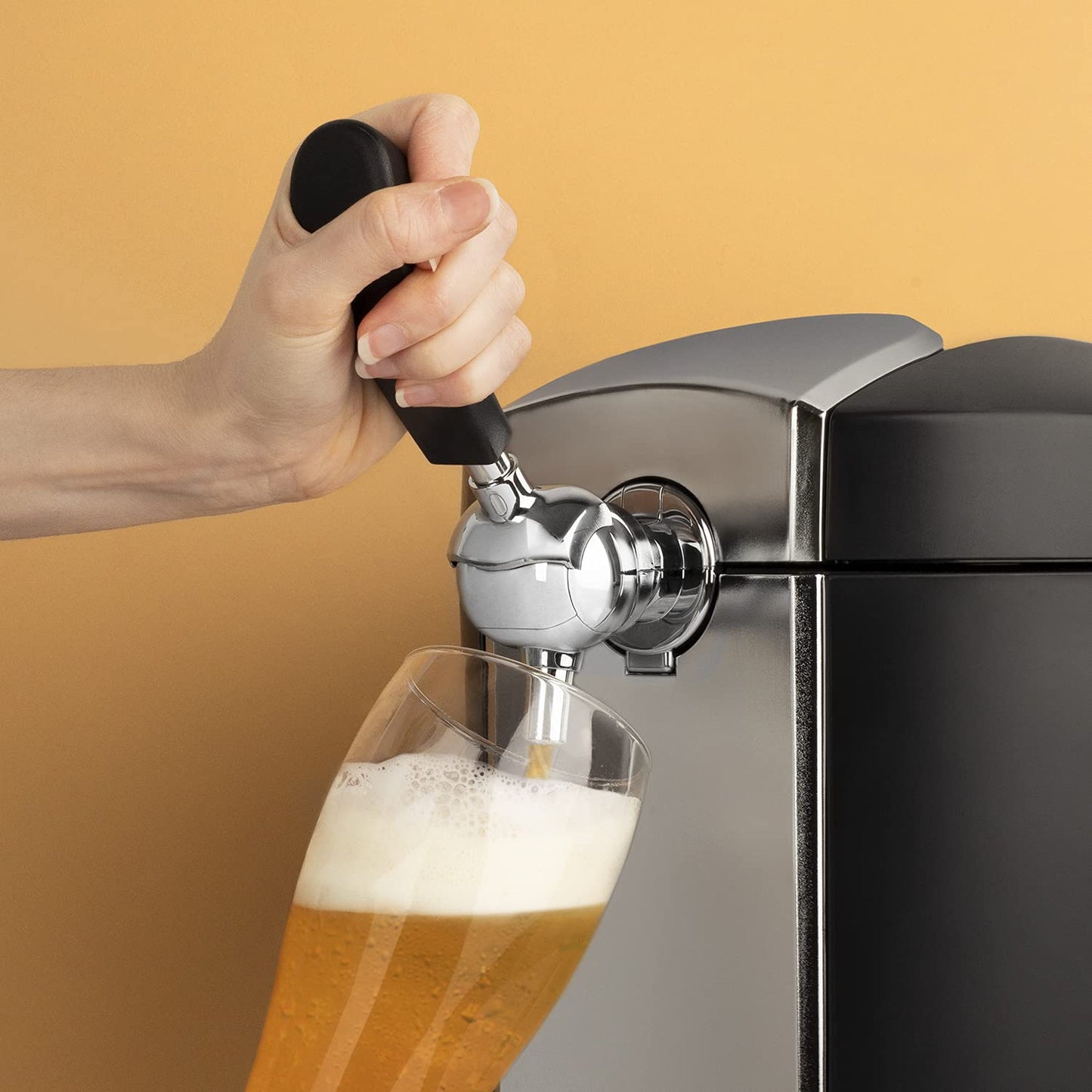 H.Koenig Bierzapfanlage BW1778 – Für 5L Universal-Druckfässer, integrierte Kühlung 4 °C, Edelstahl, professionell & universell