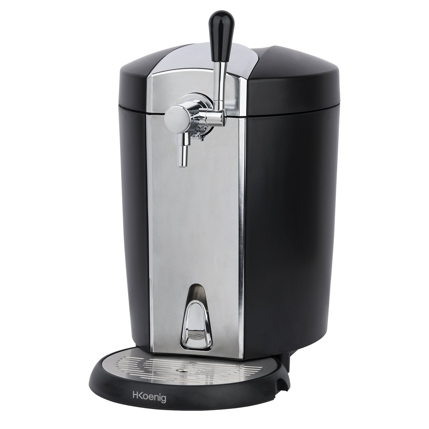 H.Koenig Bierzapfanlage BW1778 – Für 5L Universal-Druckfässer, integrierte Kühlung 4 °C, Edelstahl, professionell & universell