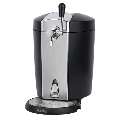 H.Koenig Bierzapfanlage BW1778 – Für 5L Universal-Druckfässer, integrierte Kühlung 4 °C, Edelstahl, professionell & universell