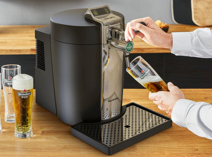 Krups Bierzapfanlage Beertender VB700800 – 5L Zapfmaschine mit Temperaturanzeige & Volumenanzeige, Chrom, Schwarz/Anthrazit